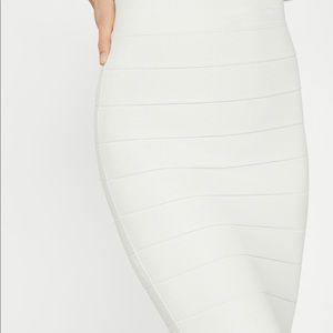 Herve Leger BCBG Alexa skirt off white